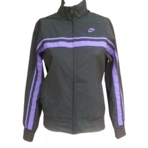 Nike Full Zipper Black and Purple Jacket